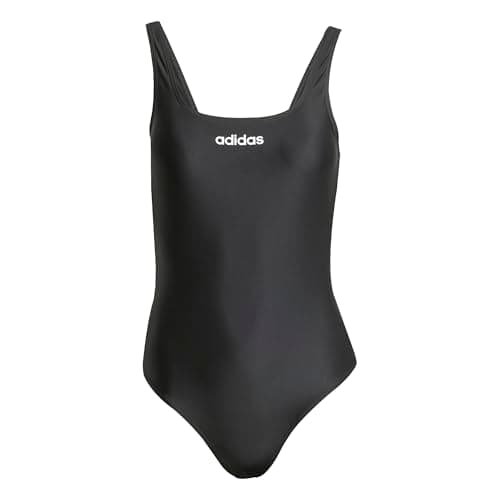 adidas Donna U-Back Swimsuit, Black/White, 38