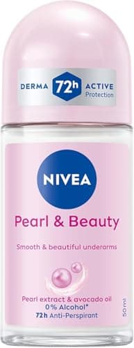 NIVEA Deodorante Roll on Pearl & Beauty 6 x 50 ml, Deodorante donna per una protezione 72h, Deo roll on antitraspirante con Estratti di Perla e Olio di Avocado per una pelle liscia e luminosa