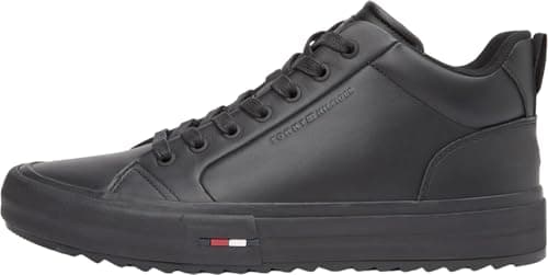 Tommy Hilfiger Uomo Nu Harlem Street Cleat Mid 3A FM0FM05704 Mid Top, Nero (Nero), 43, Black, 43 EU