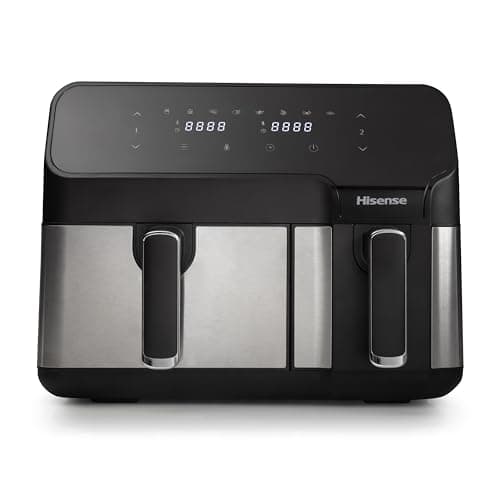 Hisense, HAF2900D, Friggitrice dual 8 programmi automatici, temperatura 80-200°C, 8.6L, potenza massima 1700W, display LED e comandi touch