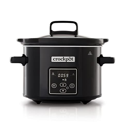 Crock-pot Pentola per Cottura Lenta, Capienza 2.4 Litri, Adatta Fino a 2 Persone, Digitale, Programmabile, Nero, 2.4 Litri