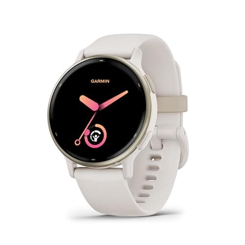 Garmin vívoactive 5, Smartwatch AMOLED 1,2", Cassa 42mm, Musica, GarminPay, +30 Sport, GPS, Cardio, Coach Sonno, Benefici Workout, Autonomia 11 giorni, Ivory & Cream Gold