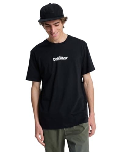 Quiksilver Maglietta a Manica Corta Fineline SS Uomo Nero