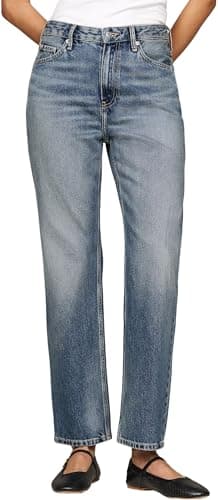 Tommy Hilfiger Donna Jeans Classic Straight Fit, Blu (Pat), 26W/28L