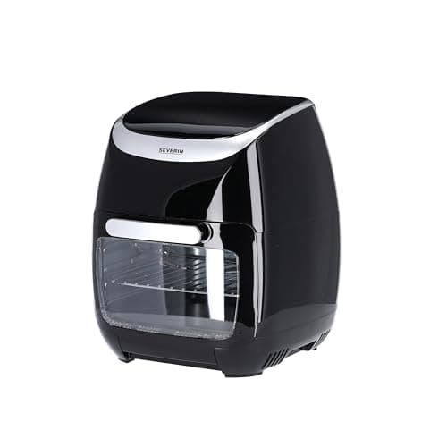 SEVERIN FR 2446 Friggitrice ad aria multifunzione, Friggitrice aria con 11 litri di capacità e controllo touch, Friggitrice senza grassi con numerosi accessori, Nero