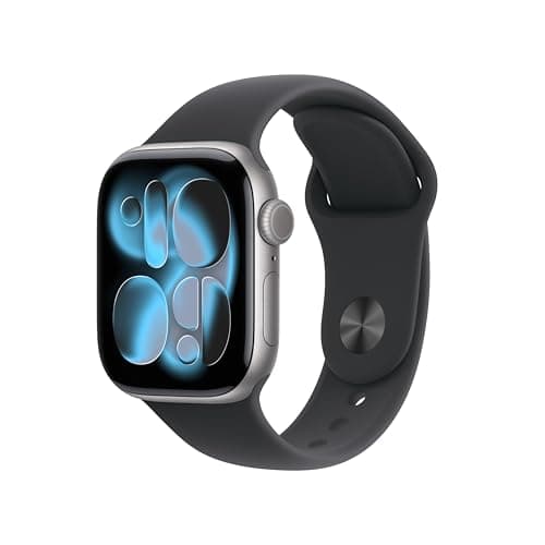 Apple Watch Series 11 GPS, Cassa 42 mm in alluminio grigio siderale con Cinturino Sport nero - M/L