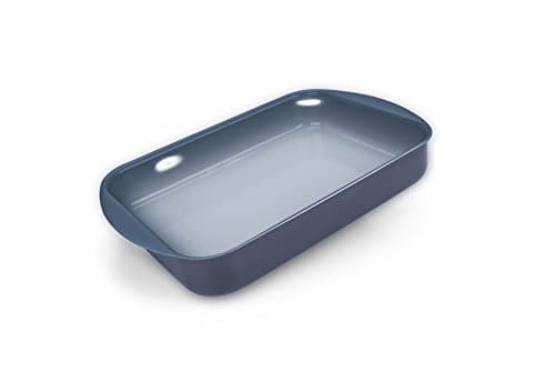 Moneta Aria Finegres Rostiera antiaderente naturale 35x25cm, Alluminio, Grigio, anche per induzione, Made in Italy