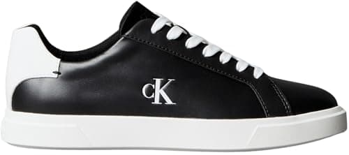 Calvin Klein Donna Sneakers con Suola Preformata in Pelle, Nero (Black), 37
