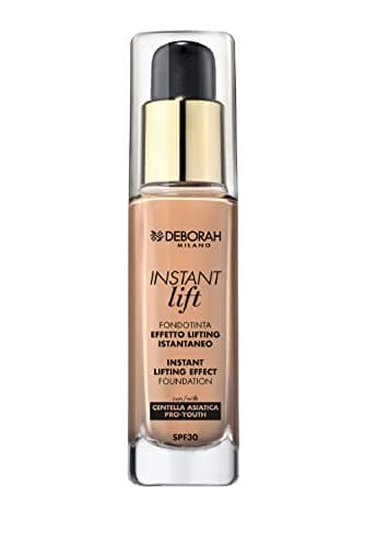 Deborah Fondotinta Instant LIft N.03 Sand SPF30, Lunga Tenuta, Effetto Lifting, Texture fluida e leggera, con Polveri Soft Focus che donano Radiosità Istantanea