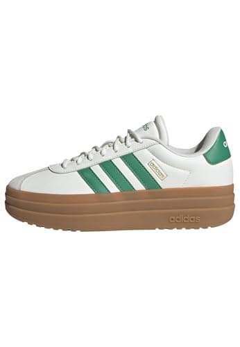 adidas Donna VL Court Bold Shoes, Core White/Court Green/Gold Met., 38 EU