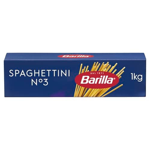 Barilla Pasta Spaghettini N.3, Pasta Lunga di Semola di Grano Duro, I Classici, Tempo di Cottura 5 Minuti, Confezione 1 kg