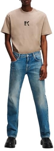 KARL LAGERFELD JEANS, Uomo, Denim Dritto, Gamba Dritta, Blu, 3034