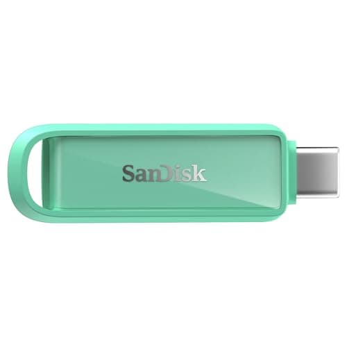 SanDisk Unità per telefono con USB Type-C 512 GB (per smartphone, tablet e computer, velocità fino a 150 MB/s, backup automatic, recupero dati) - Seafoam Green