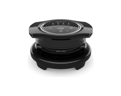 Moulinex EZ1508 Extra Crisp Lid, Accessorio versatile, 4 Funzioni Automatiche, Ricette Gratuite Cookeo&Extra Crisp in App, Temperatura Regolabile da 70°C a 200°C, Tecnologia Airfryer, Nero, Plastica
