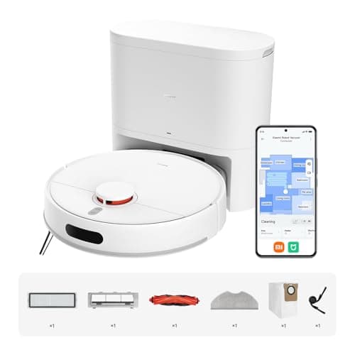XIAOMI Robot Vacuum H40, Aspirapolvere e Lavapavimenti all-in-one, Potenza di Aspirazione 10.000Pa, Mappatura ad alta precisione con LDS, Ideale per Tappeti a Pelo Corto e Pavimenti Duri