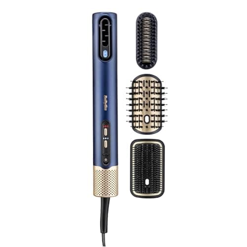 BaByliss Air Wand, Asciugacapelli, Piastra Lisciante e Styler, Tutto in uno, da capelli bagnati ad asciutti, anti-crespo, nessun danno da calore, 3 accessori, AS6553E - Amazon Exclusive