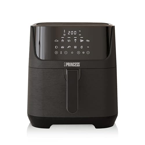 Princess Friggitrice ad Aria Digitale 6,5 L con Separatore Rimovibile, 12 Programmi, Touchscreen, Fino al 60% di Risparmio Energetico, Senza Olio, per 1,5 kg Patatine, Nera, 182061