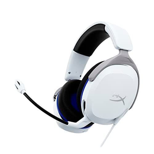 HyperX Cloud Stinger II Core, Cuffie da Gaming, Connessione Cablata a 3,5 mm, Audio Immersivo, Telaio in Plastica, Cuscinetti in Memory Foam Rivestiti in Tessuto, Adatto per PC, PS4 e PS5, Bianco