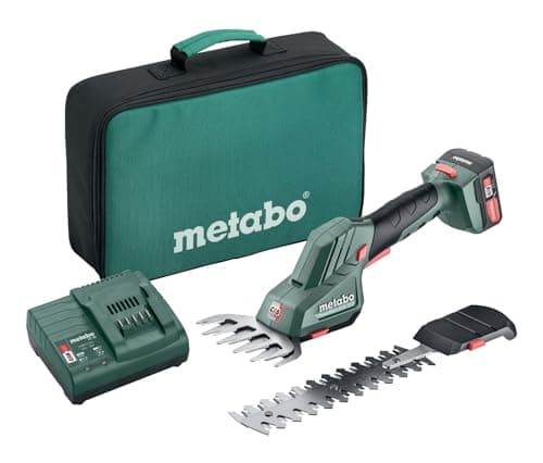 Metabo PowerMaxx SGS 12Q (601608500) 12 V, taglio preciso + bordi per prato, con batteria e caricatore + borsa per attrezzi