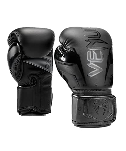 VENUM Elite Evo Guanti da Boxe, Nero, 12 Oz