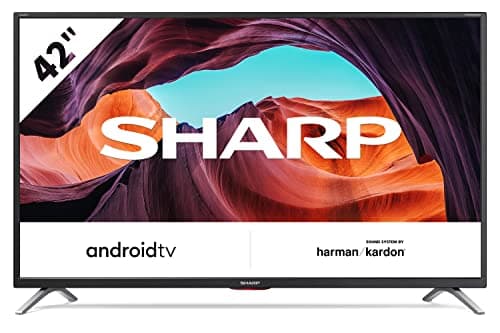 Sharp Aquos 42CI6EA - 42" Smart TV, FULL HD Android 9.0, Wi-Fi, DVB-T2/S2, 1920 x 1080 Pixels, Nero, suono Harman Kardon, 3xHDMI 3xUSB, Chromecast integrato, Bluetooth