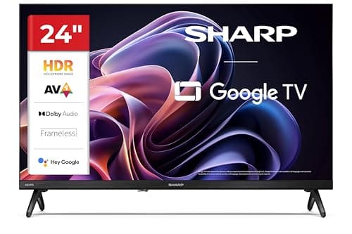 Sharp 24HF2365E - GOOGLE TV, 24" HD, FRAMELESS, 60Hz, Bluetooth, Sonido 2x3W, HDMI x3, USB x2, Colore nero