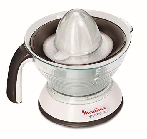 Moulinex Vitapress Spremiagrumi, Capacità di 0,6L, Caraffa Graduata, Accensione/Spegnimento Automatici, Doppia Rotazione, 2 Filtri, Facile da Usare, PC300B
