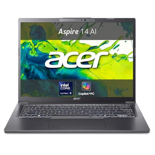 acer Aspire 14 AI Laptop | Display 14” WUXGA OLED | Intel Core Ultra 5-226V | 16 GB RAM | 512 GB SSD | Copilot+ PC | Windows 11 | QWERTY | PC Portatile IA