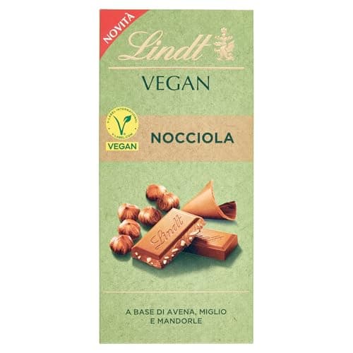 Lindt Tavoletta Vegana Nocciole, Tavoletta di Finissimo Cioccolato Vegano Lindt alla Nocciola, Formato 100g