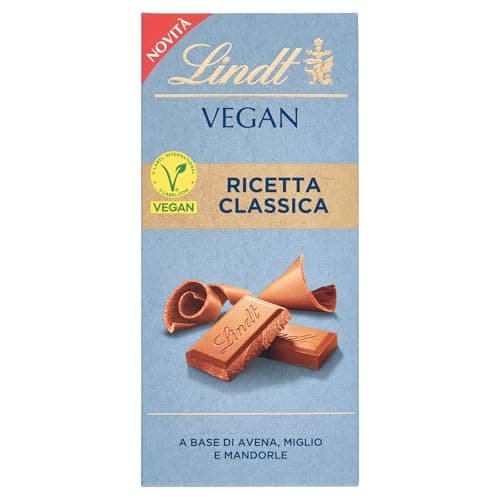 Lindt Tavoletta Vegana Classica, Tavoletta di Finissimo Cioccolato Vegano Lindt, Formato 100g
