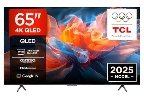TCL 65T8C TV QLED 4K HDR Ultra HD da 65", QLED TV con tecnologia Google TV (Dolby Vision e Atmos, Motion Clarity Pro a 144 Hz, FreeSync, audio Onkyo 2.1, compatibile con Google Assistant)