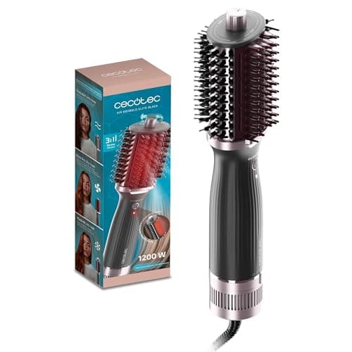 Cecotec Spazzola Modellante Air DryBold Elite Black. Air DryBold Elite Black. 1200W, 3 modalità: Asciuga, Modella e Liscia, Tecnologia Ionica, Rivestimento Ceramica, Aria Fredda e Punta Fredda