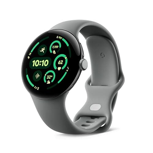 Google Pixel Watch 3 (45 mm) - Cassa in alluminio grigio opaco - Cinturino grigio verde - Wi-Fi