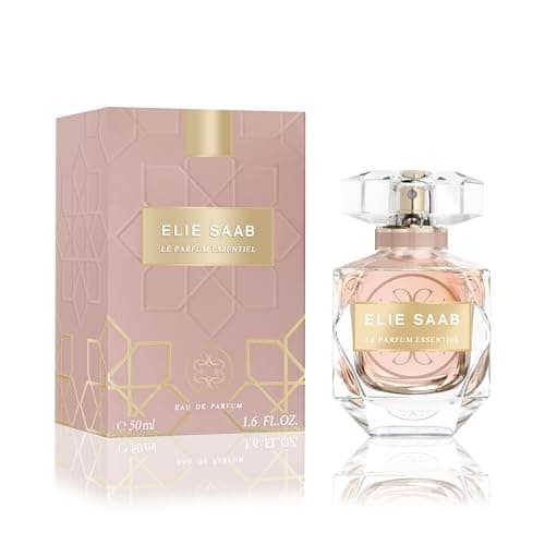 Elie Saab Le Parfum Essentiel 50 ml – Eau de Parfum da Donna – Fragranza Chypre Floreale – Note Luminose di Fiore d'Arancio, Gelsomino, Gardenia e Patchouli – Flacone in Vetro Trasparente