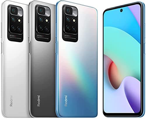 Xiaomi Redmi 10 Smartphone,4GB RAM+64GB ROM, DotDisplay FHD+ da 6,5 pollici, MediaTek Helio G88 Octa-Core, fotocamera quad AI da 50 MP e fotocamera frontale da 8 MP (4GB+64GB,Grigio)