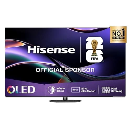 Hisense Smart TV OLED 55" 4K 55A8DQ, Smart TV VIDAA con 1000+APP, Dolby Vision IQ, HDR 10+ Adaptive, 120Hz Game Mode PRO, Audio Dolby Atmos