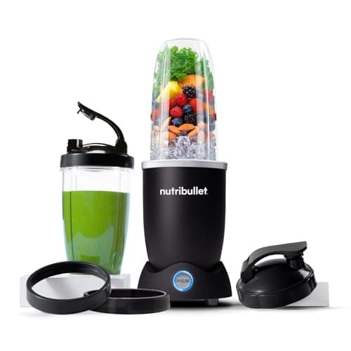 Nutribullet Pro 1200, Frullatore Elettrico, Tritatutto, Frullatore Smoothie, Frullatore Tritatutto Multifunzione, 1200w di potenza, bicchieri da 700ml e 900ml, nero, NB120MB
