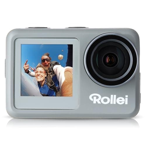 Rollei Fotocamera subacquea Action Cam 9s Plus I 4K 60fps con display selfie, stabilizzazione dell'immagine, time lapse, slow motion, funzione loop I impermeabile fino a 10 m, 65,5 x 43,8 x 26,5 mm