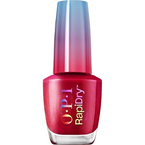 OPI RapiDry™ Smalto ad Asciugatura Rapida - Smalto Rosso, Ring the Alarm - Smalto ad Asciugatura Rapida, Vegano, a Prova di Sbavature (9ml)