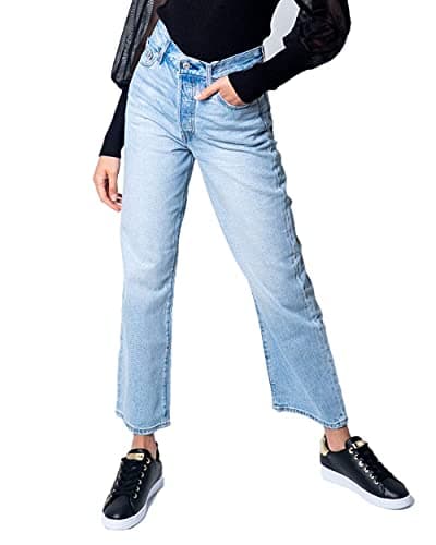 Levi's Ribcage Straight Ankle Jeans, Middle Road, 27W / 31L Donna