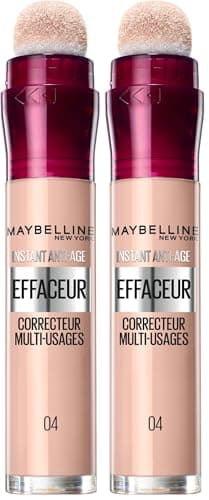 Maybelline New York - correttore fluido - Instant anti-invecchiamento L'eliminatore - Tonalità: Miele (04) - 6, 8 ml (Confezione da 2)