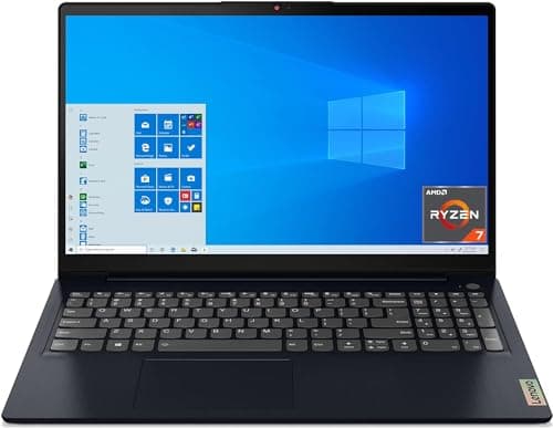 Lenovo IdeaPad 3 Notebook 15,6”, FHD (1920x1080), AMD Ryzen 7 5700U, 512GB SSD, RAM 8GB, Windows 11 - Fingerprint reader e riconoscimento facciale - Abyss Blue - Esclusiva Amazon