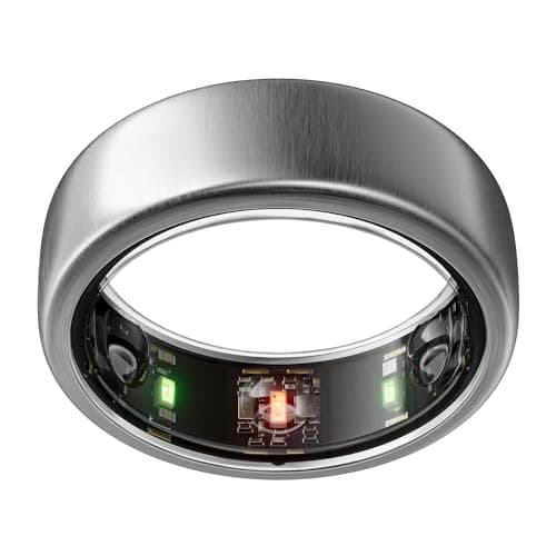 Oura Ring Gen3 Horizon - Misura 13, Brushed Titanium | Monitora sonno, frequenza cardiaca e fitness - Batteria fino a 7 giorni - Compatibile con iOS/Android - Provalo con il kit di misurazione Oura