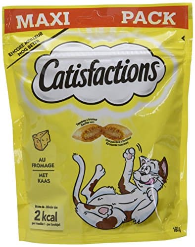 Catisfactions Snack per Gatto Delizioso Formaggio - Confezione da 180g x 4 Pezzi