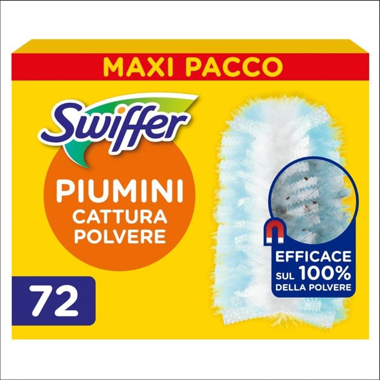 Swiffer Duster Ricambi Per Piumino Catturapolvere 24 Pezzi, Per Catturare E Intrappolare La Polvere