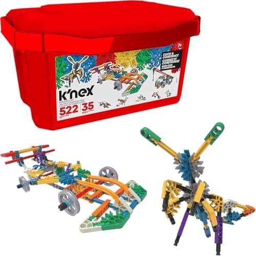 K'NEX 18025 Imagine Set di costruzioni Fai click e Costruisci con 35 Modelli e contenitore, Giocattoli educativi per bambini, Kit di apprendimento con 522 pezzi, per bambini a partire da 7 anni